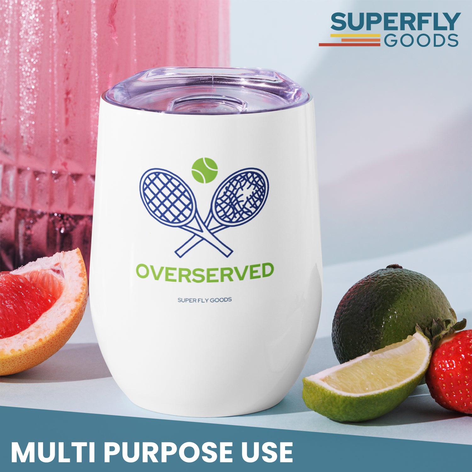 Tennis Lovers Premium Stainless Steel Insulated Tumbler 12 oz, Leak-Proof