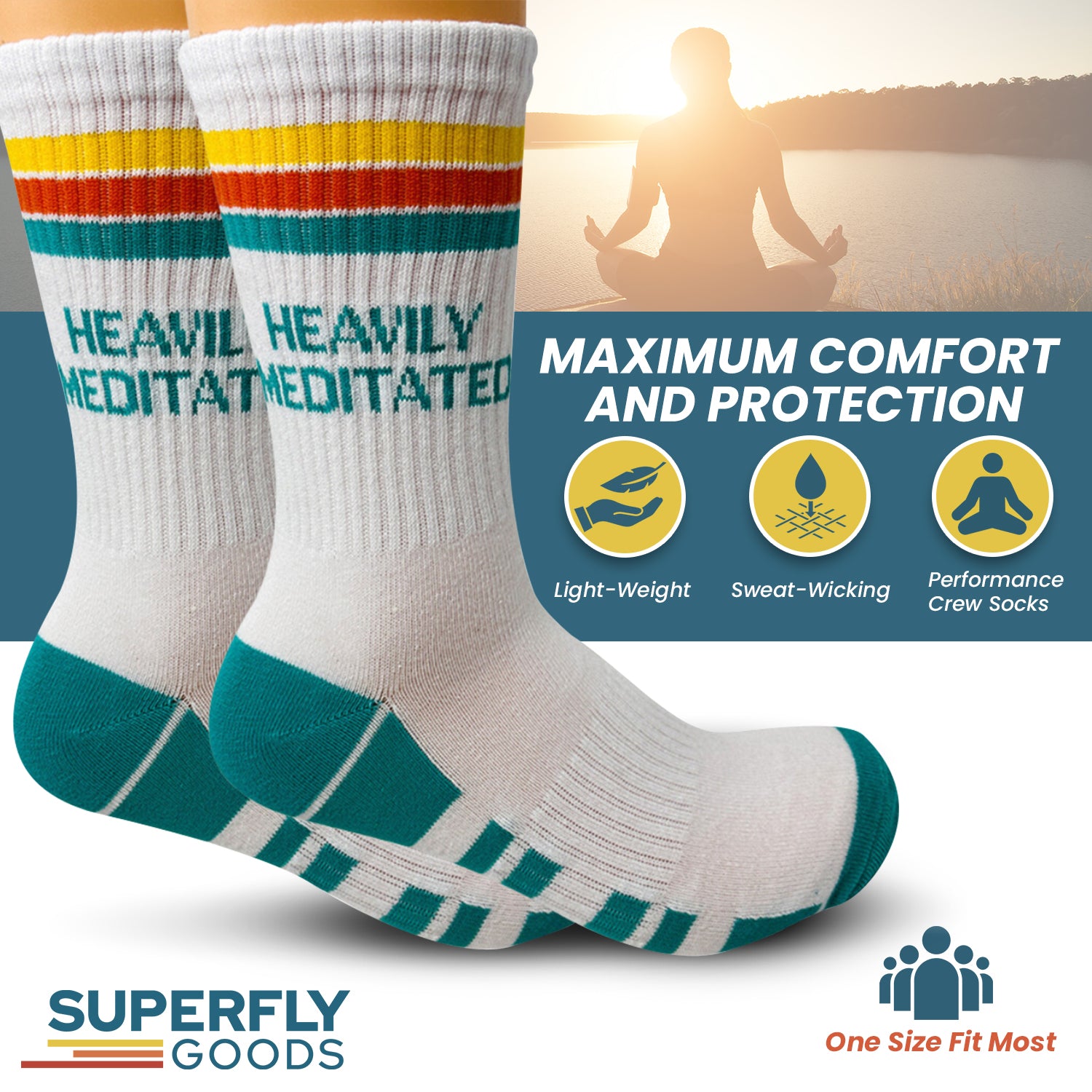 Super Fly Goods Crew Socks | Heavily Meditated