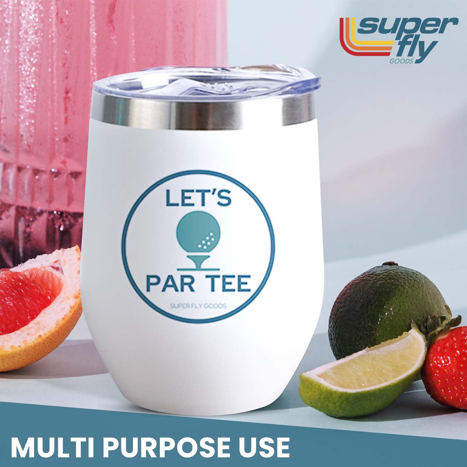 12oz Golf Mug – Insulated Stainless Steel Tumbler with Lid