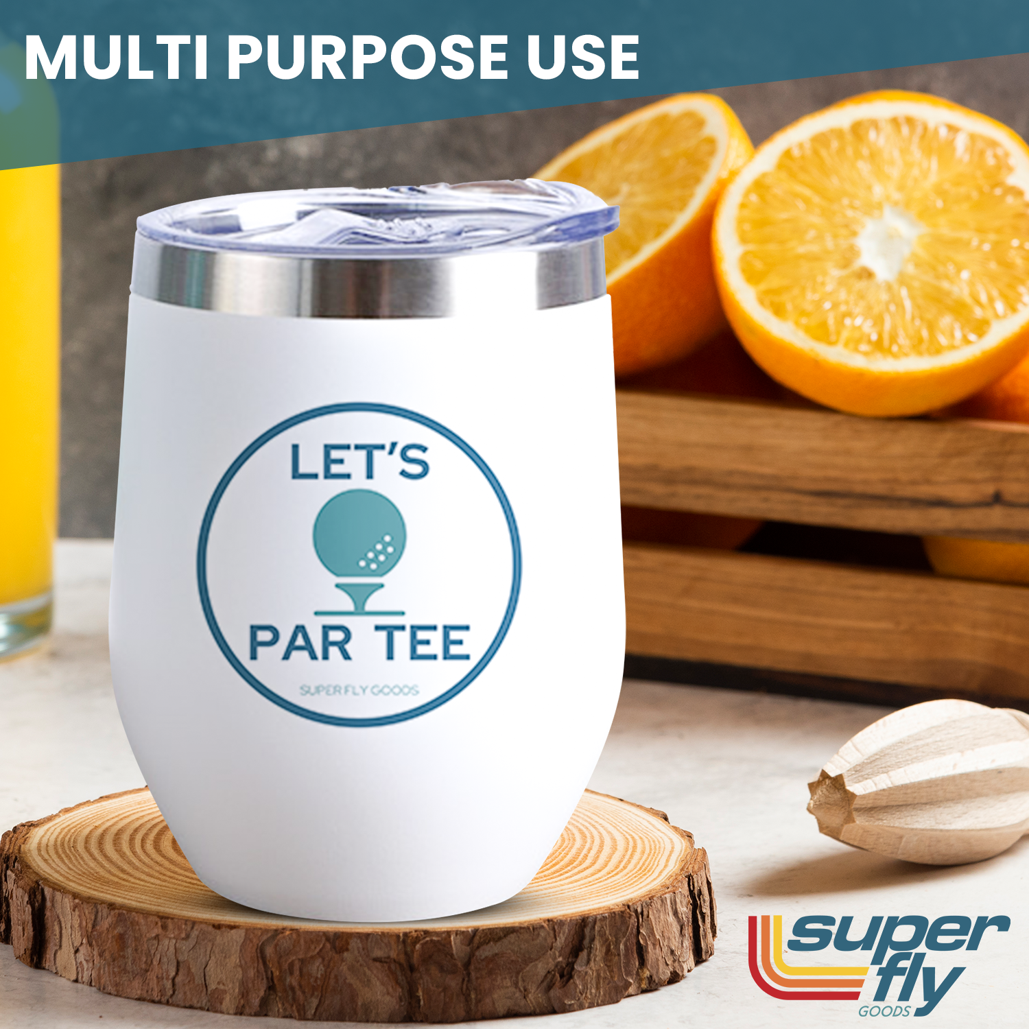 12oz Golf Mug – Insulated Stainless Steel Tumbler with Lid