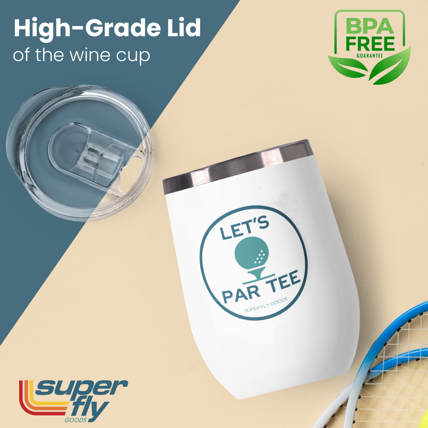 12oz Golf Mug – Insulated Stainless Steel Tumbler with Lid