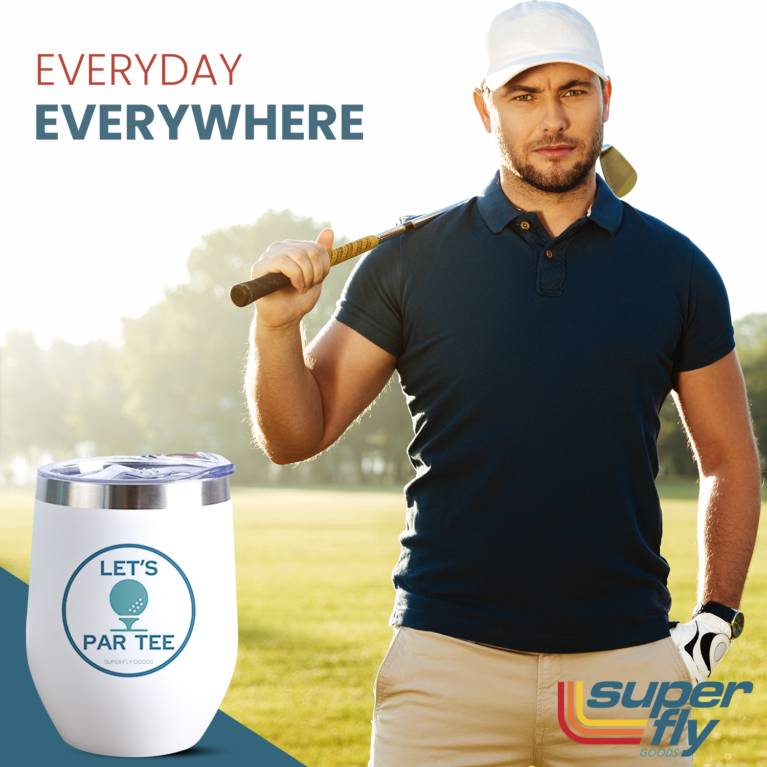 12oz Golf Mug – Insulated Stainless Steel Tumbler with Lid