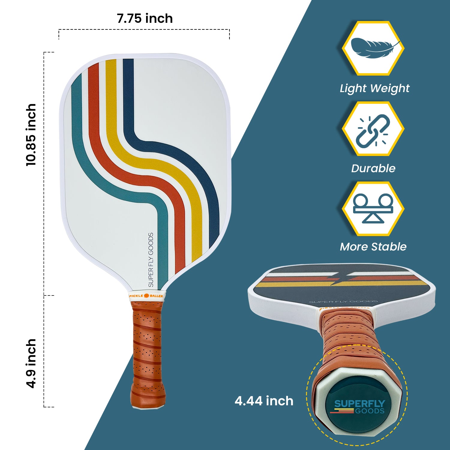 Super Fly Goods Pickleball Paddle Mountain Wave