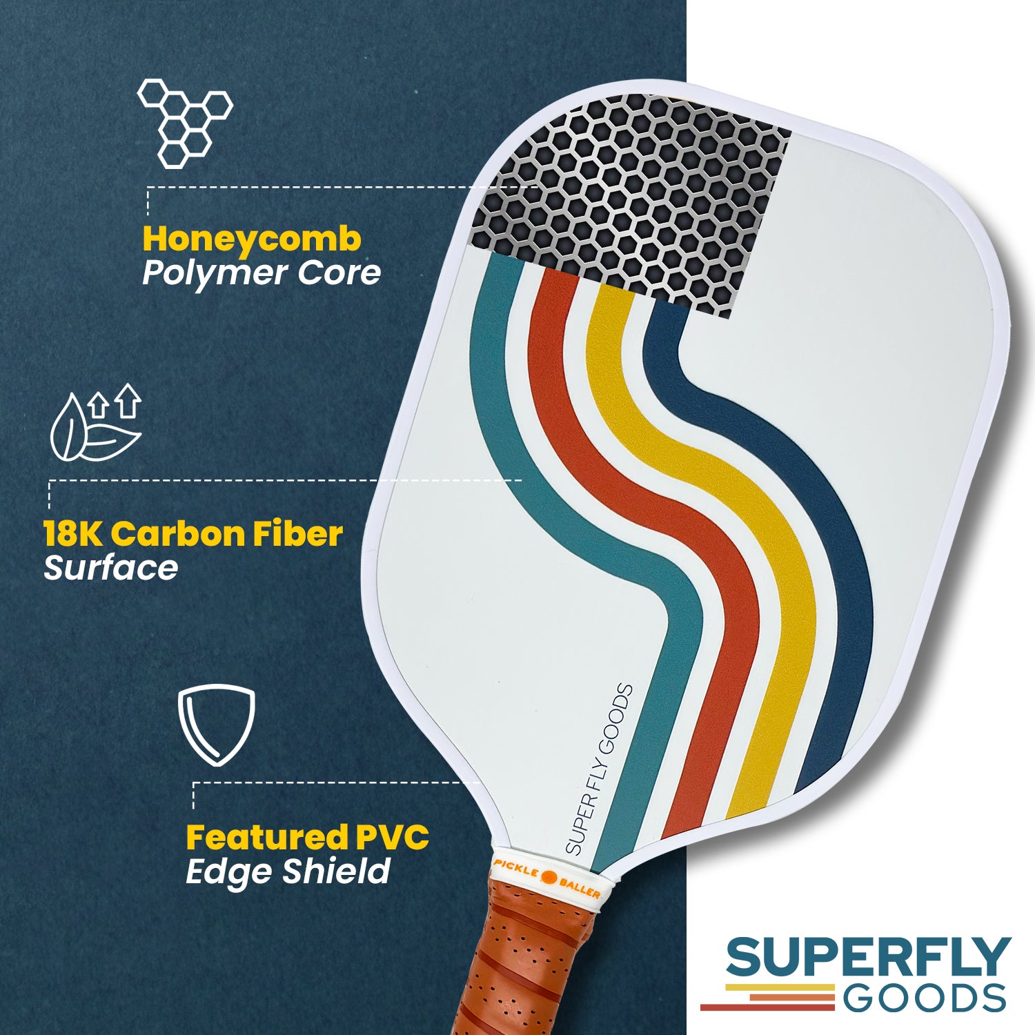 Super Fly Goods Pickleball Paddle Set of 2 Mile High Set
