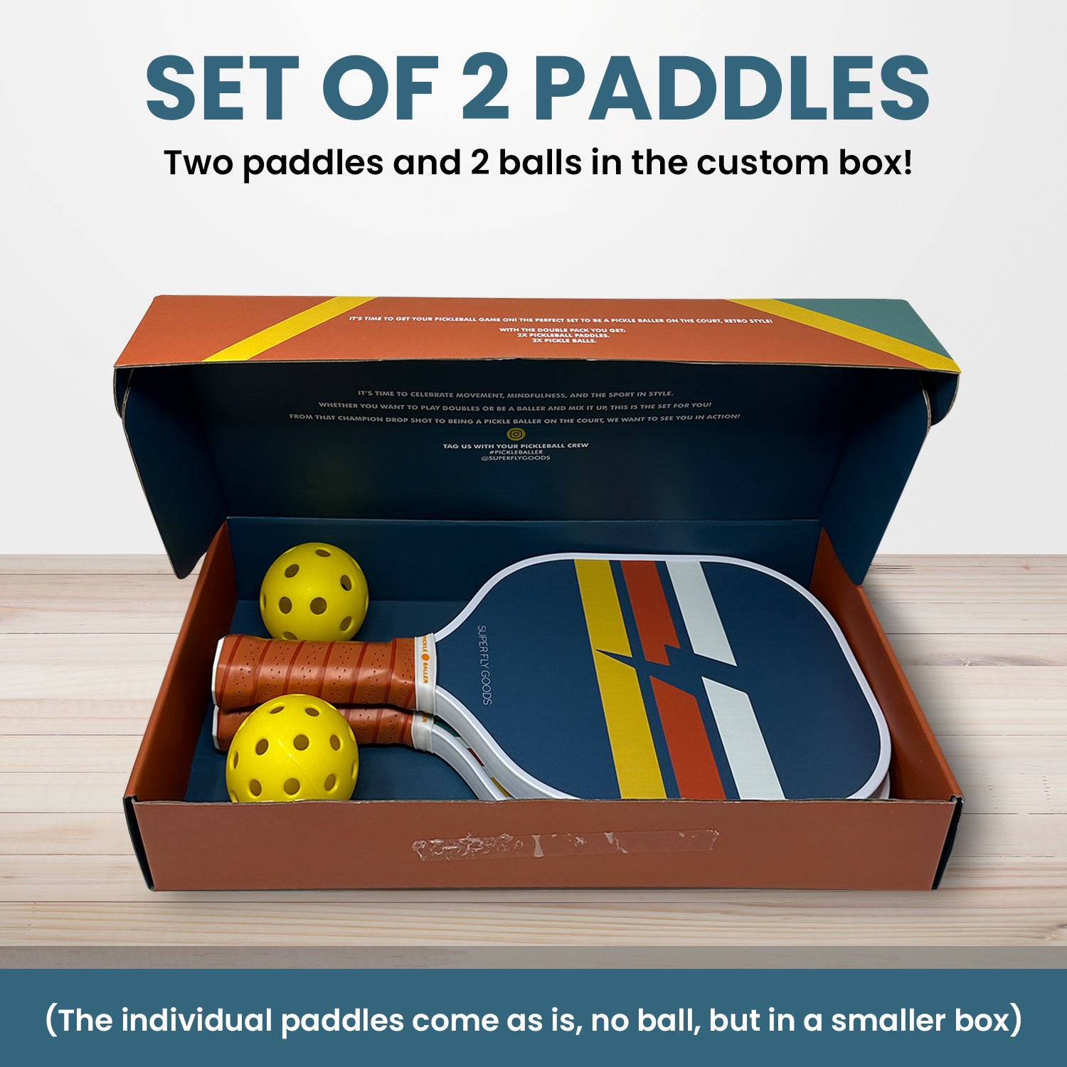 Super Fly Goods Pickleball Paddle Set of 2 Mile High Set