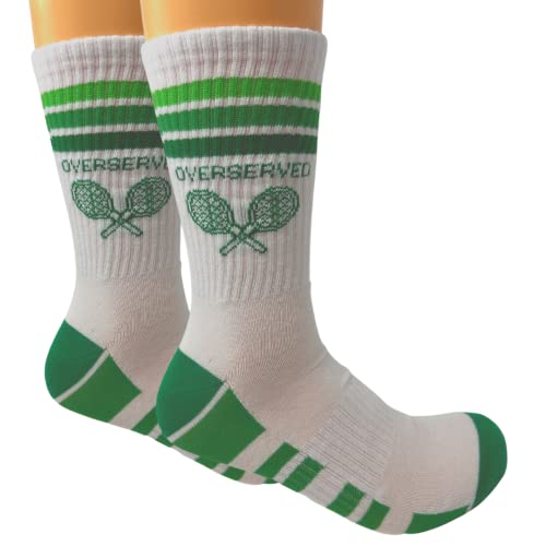 Tennis Over Served Novelty Athletic Socks