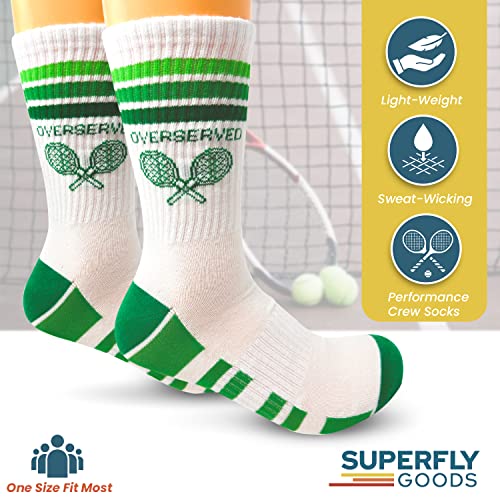 Tennis Over Served Novelty Athletic Socks