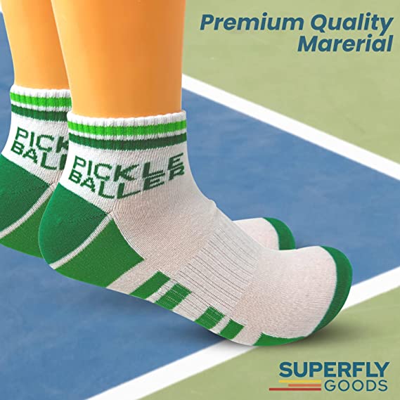 Pickle Baller Novelty Athletic Ankle Socks Pickleball