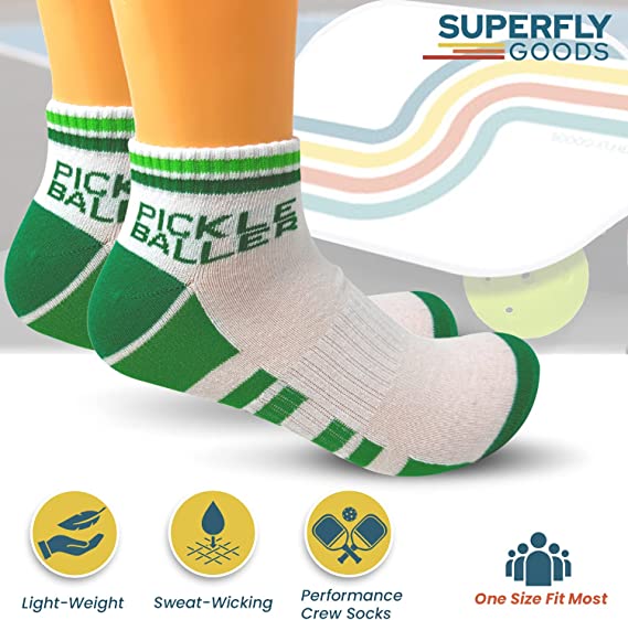 Pickle Baller Novelty Athletic Ankle Socks Pickleball
