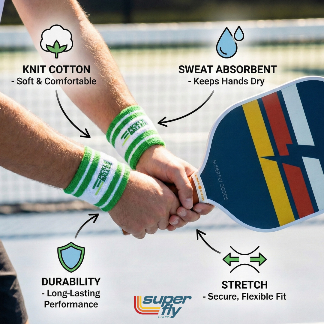Super Fly Goods Wrist Sweatbands Pickleball