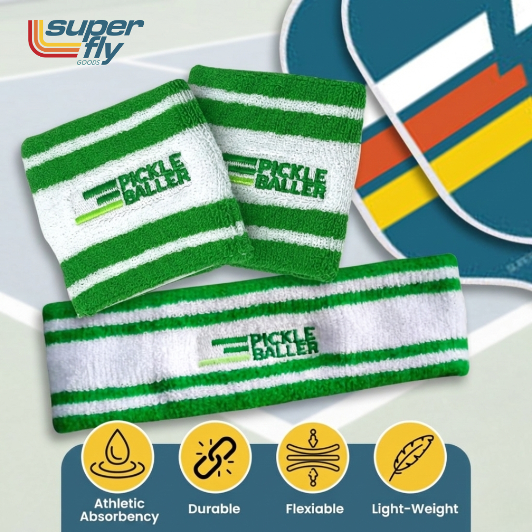 Super Fly Goods Sweatband Set Pickleball | Great Gift