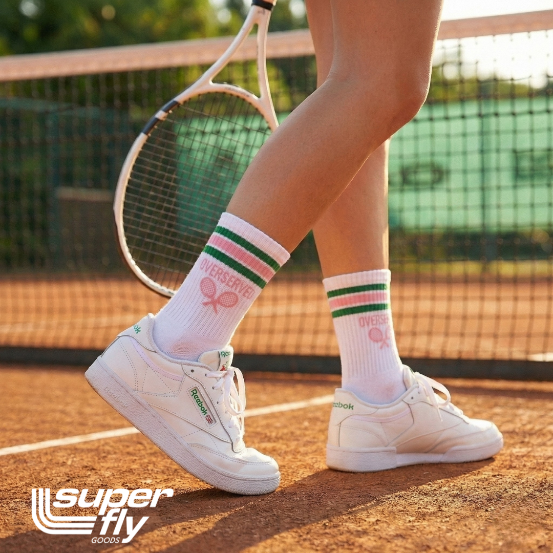 Tennis Crew Socks Men & Women Unisex Performance Socks Pink