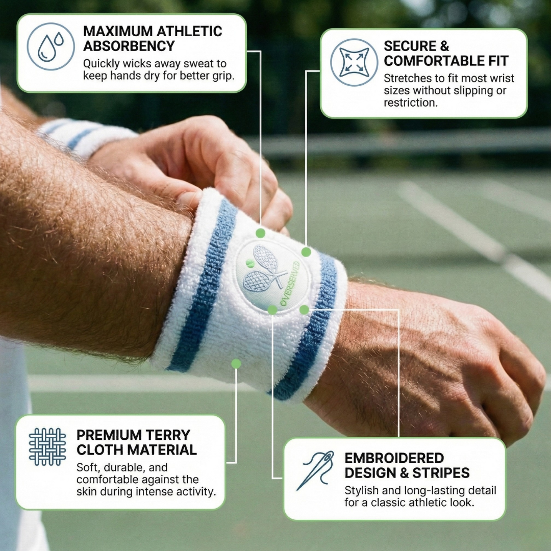 Super Fly Goods Sweatbands Set Tennis | Great Gift