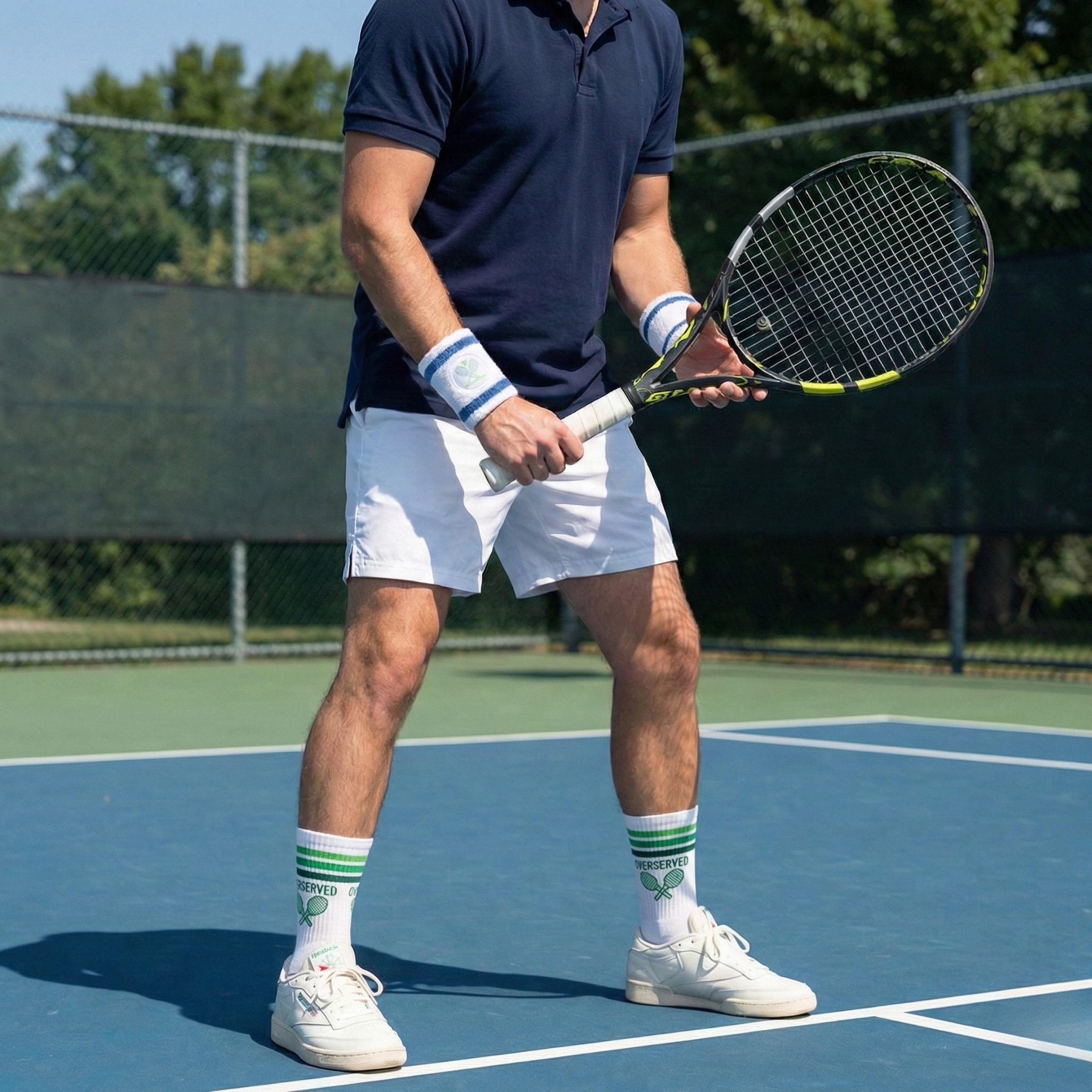 Tennis Crew Socks Men & Women Unisex Athletic Socks Green