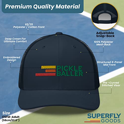 Retro Pickleball Hat Navy