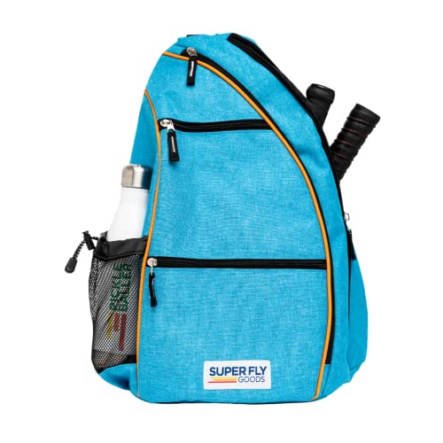 Pickleball Tennis Bag Backpack or Sling Reversible Bag Blue