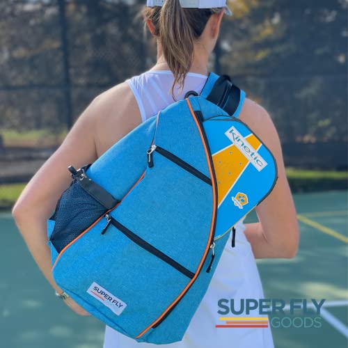 Pickleball Tennis Bag Backpack or Sling Reversible Bag Blue
