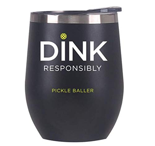 Pickleball Stainless Steel Wine Tumbler Highball Beer Cup
