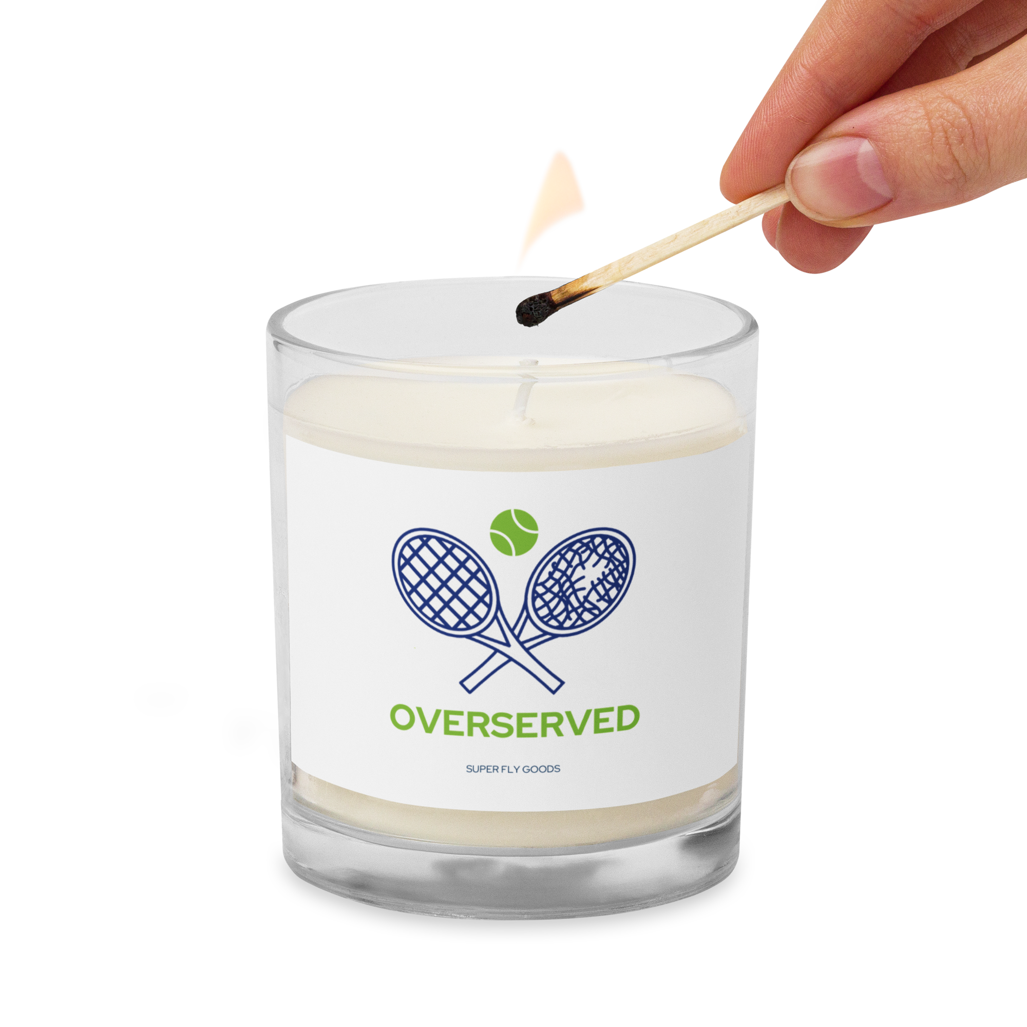 Over Served Glass Jar Candle