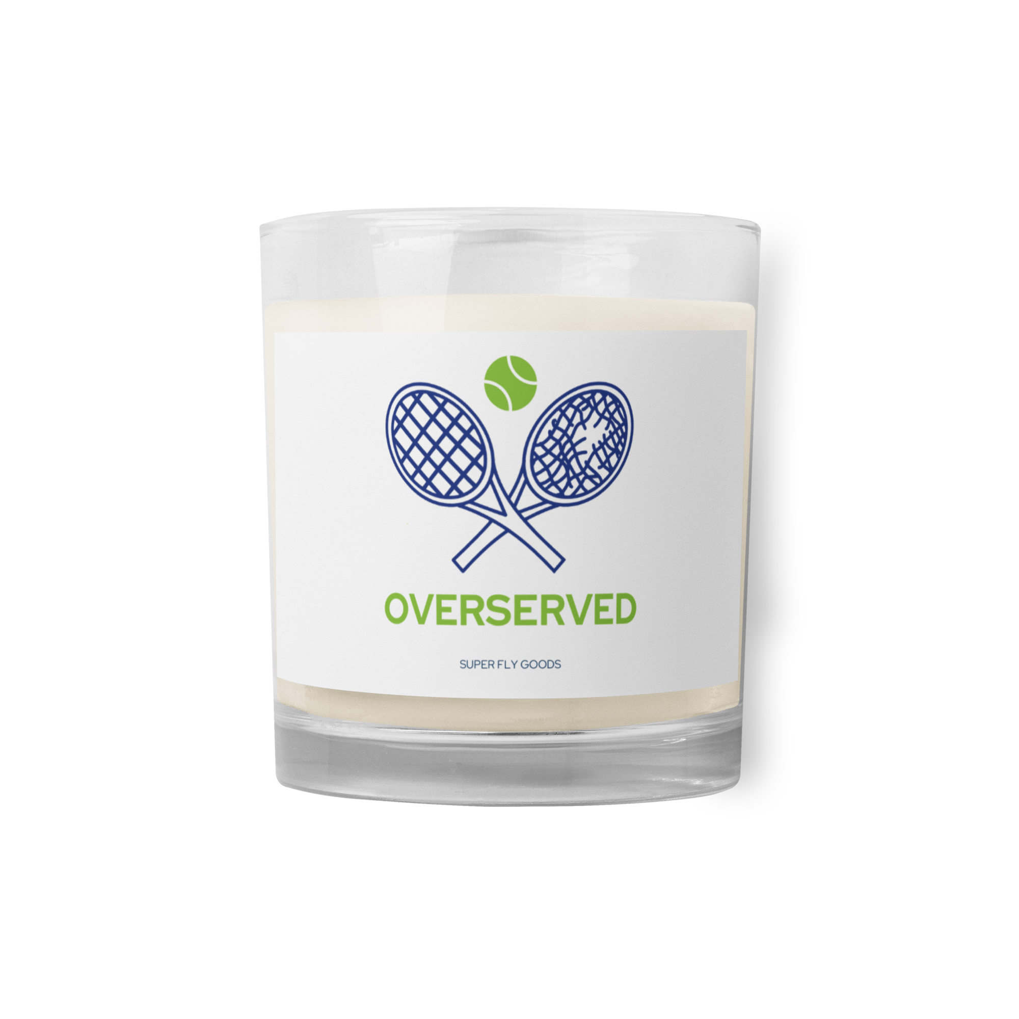 Over Served Glass Jar Candle