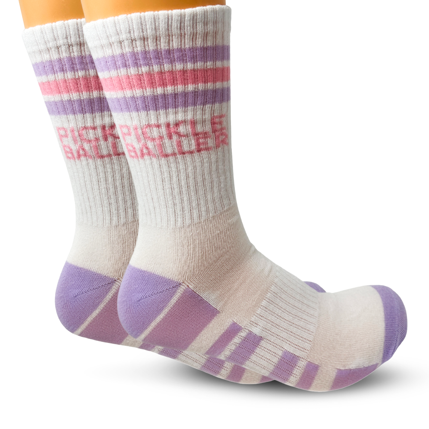 Pickleballer Pink Crew Socks