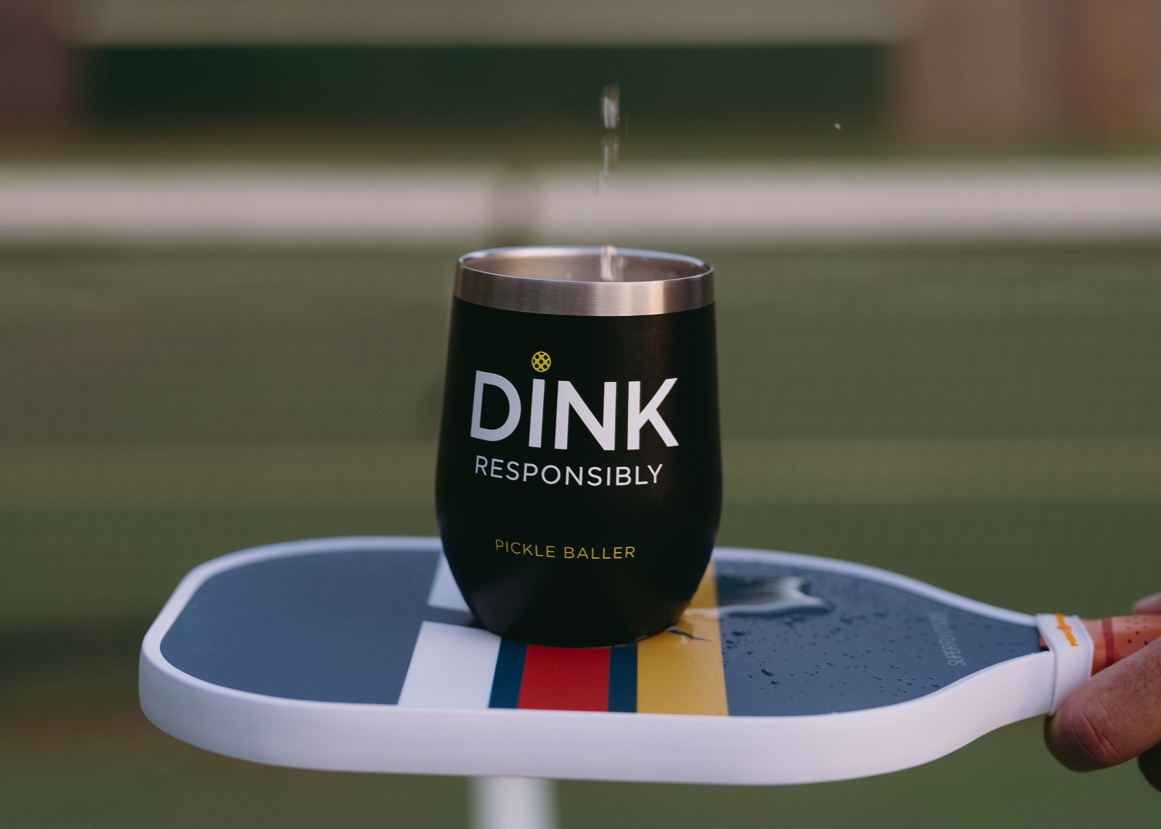 Dink Responsibly Pickleball Premium Stainless Steel Insulated Tumbler 12 oz, Leak-Proof
