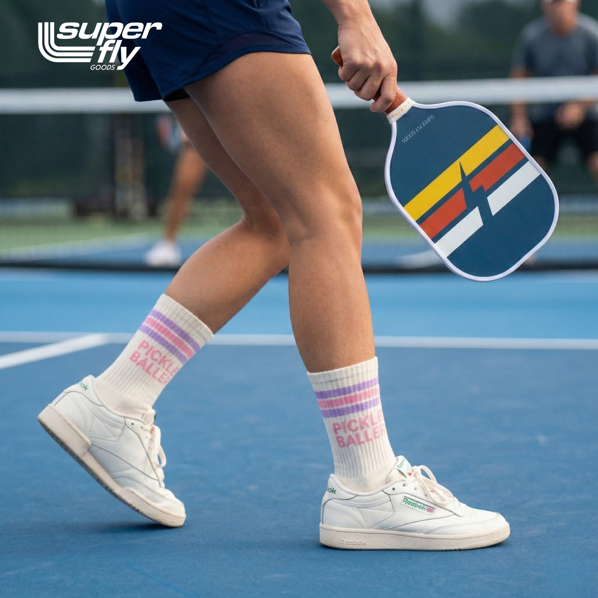 Pickleball Crew Socks Men & Women Athletic Socks Pink