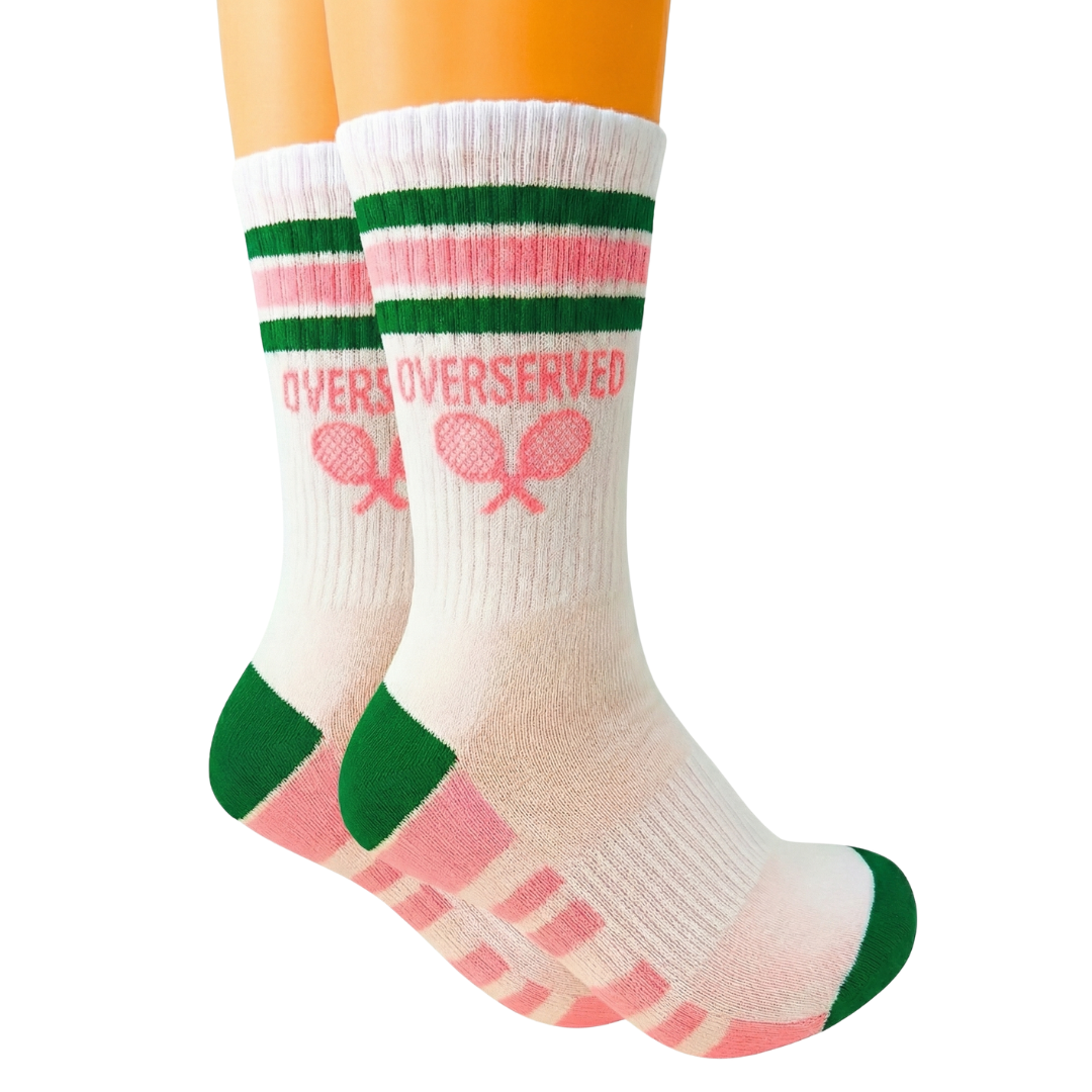 Tennis Crew Socks Men & Women Unisex Performance Socks Pink