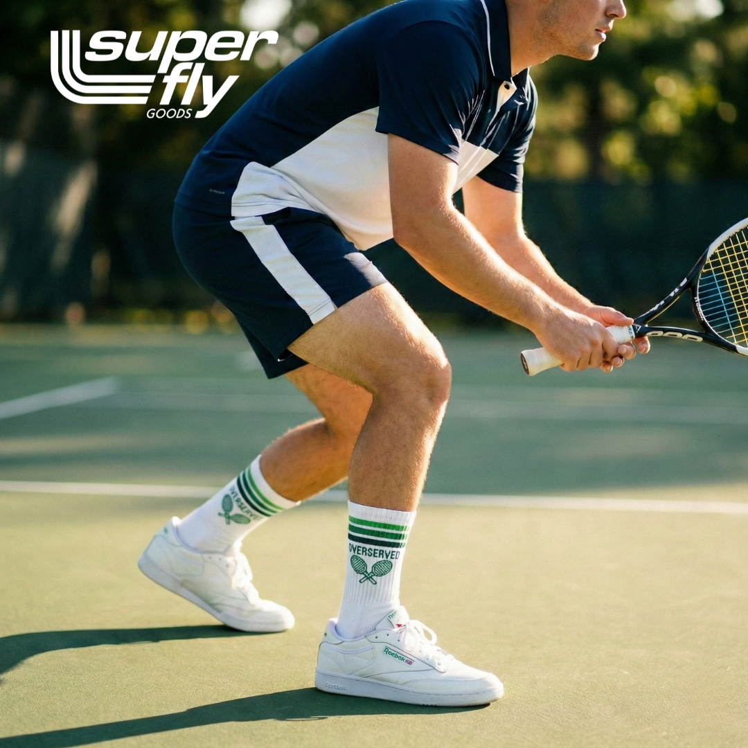 Tennis Crew Socks Men & Women Unisex Athletic Socks Green
